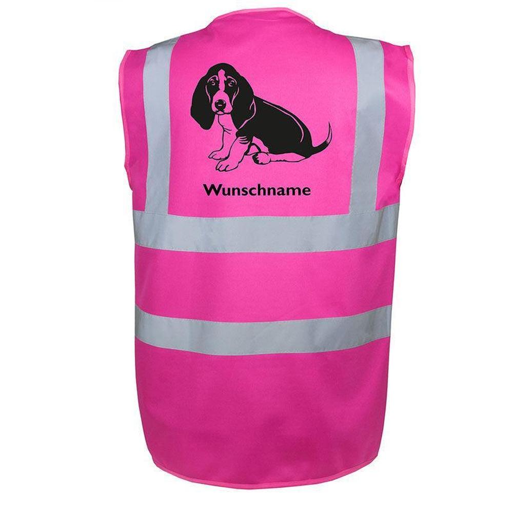 Basset Hound 4 - Hundesport Warnweste Sicherheitsweste mit Hundemotiv-Tierisch-tolle Geschenke-Tierisch-tolle-Geschenke