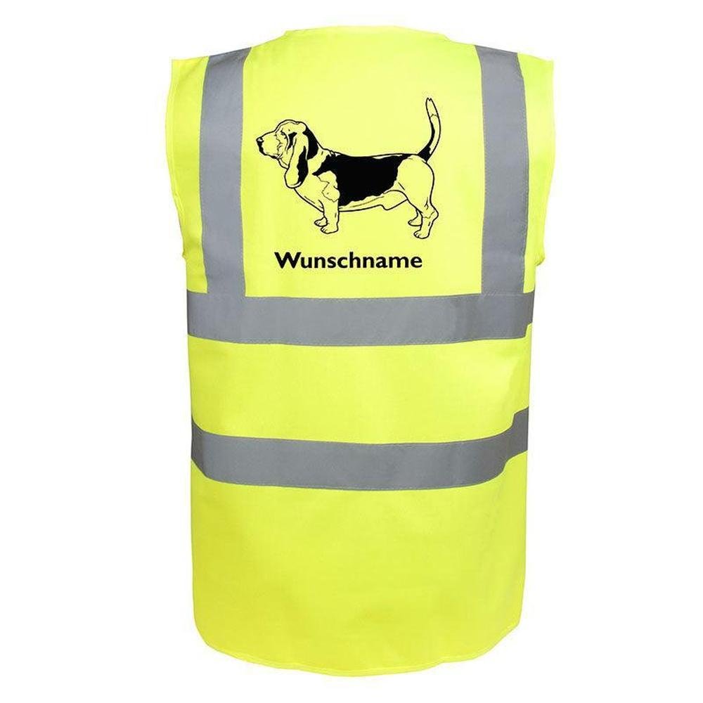 Basset Hound 2 - Hundesport Warnweste Sicherheitsweste mit Hundemotiv-Tierisch-tolle Geschenke
