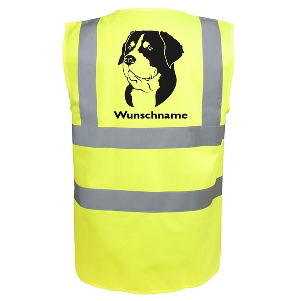 Großer Schweizer Sennenhund 2 - Hundesport Warnweste Sicherheitsweste mit Hundemotiv-Tierisch-tolle Geschenke