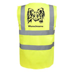 Papillon 2 - Hundesport Warnweste Sicherheitsweste mit Hundemotiv-Tierisch-tolle Geschenke
