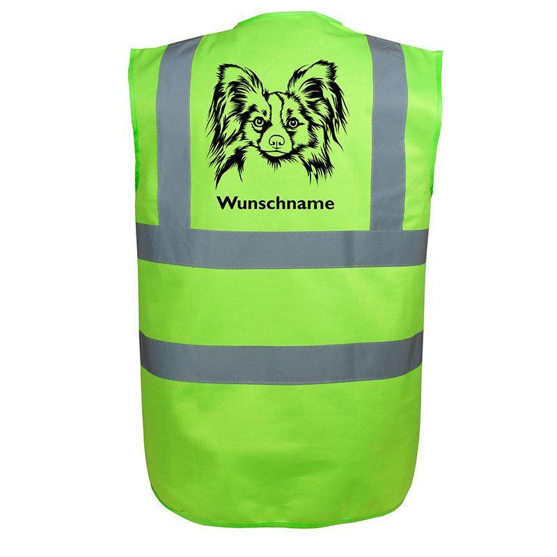 Papillon 2 - Hundesport Warnweste Sicherheitsweste mit Hundemotiv-Tierisch-tolle Geschenke-Tierisch-tolle-Geschenke