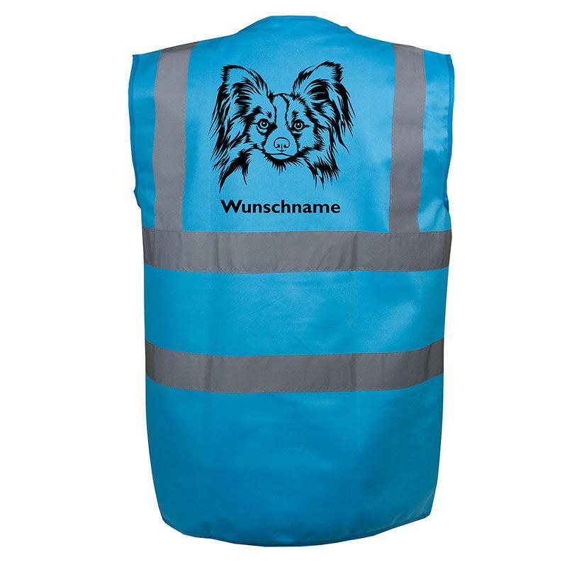 Papillon 2 - Hundesport Warnweste Sicherheitsweste mit Hundemotiv-Tierisch-tolle Geschenke-Tierisch-tolle-Geschenke