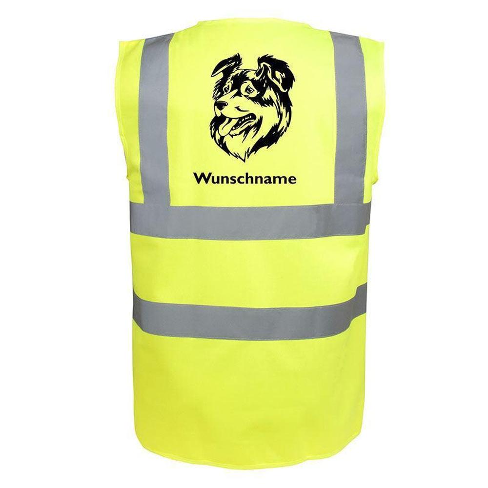 Australian Shepherd 3 - Hundesport Warnweste Sicherheitsweste mit Hundemotiv-Tierisch-tolle Geschenke