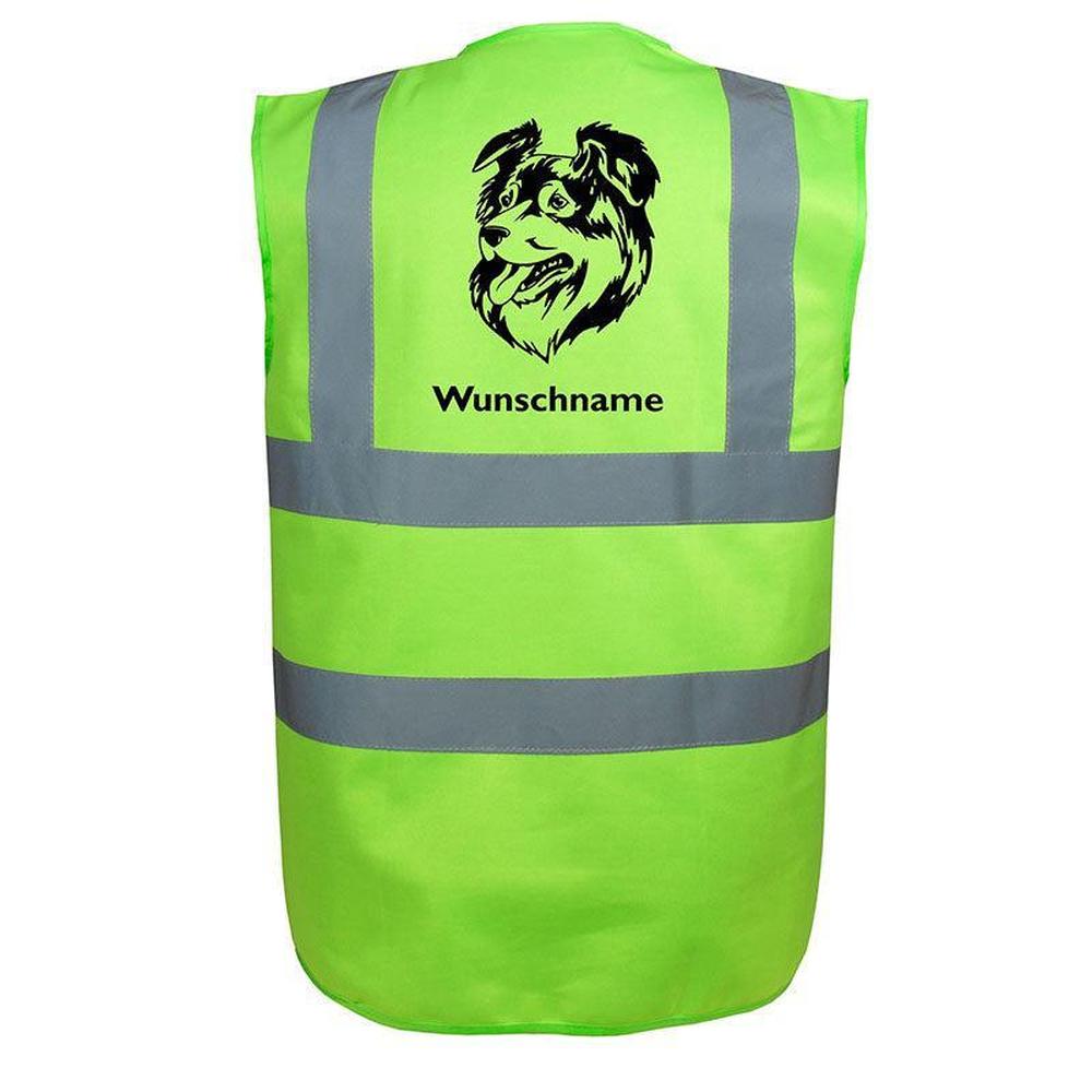 Australian Shepherd 3 - Hundesport Warnweste Sicherheitsweste mit Hundemotiv-Tierisch-tolle Geschenke-Tierisch-tolle-Geschenke