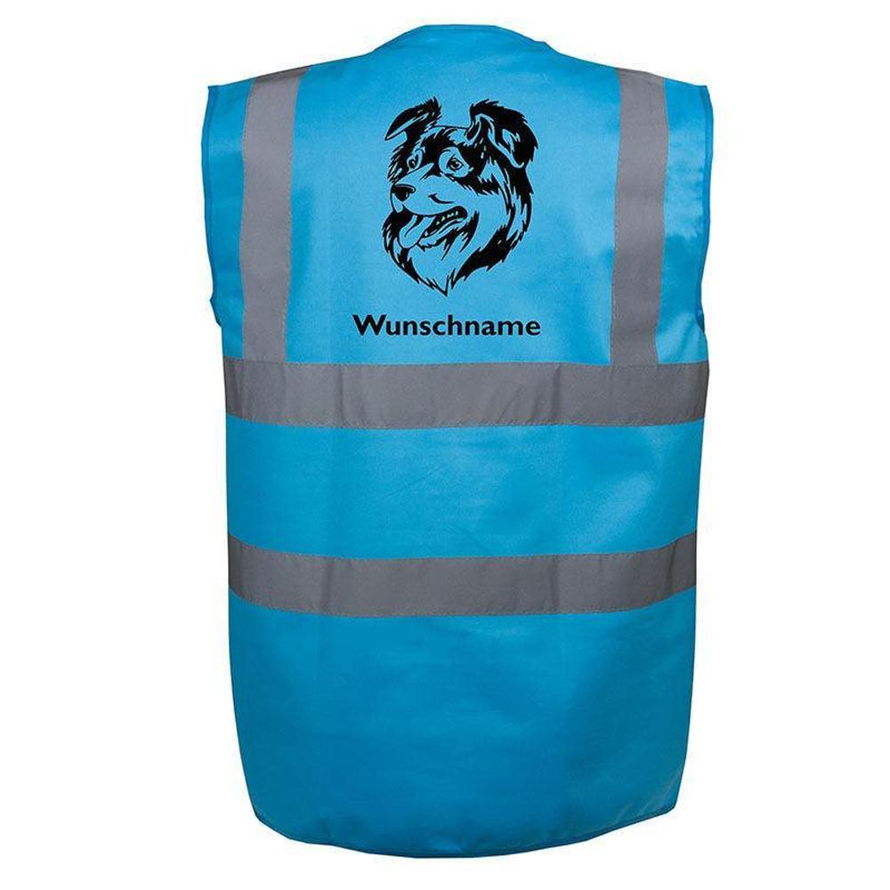 Australian Shepherd 3 - Hundesport Warnweste Sicherheitsweste mit Hundemotiv-Tierisch-tolle Geschenke-Tierisch-tolle-Geschenke