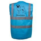 Mops stehend - Hundesport Warnweste Sicherheitsweste mit Hundemotiv-Tierisch-tolle Geschenke-Tierisch-tolle-Geschenke
