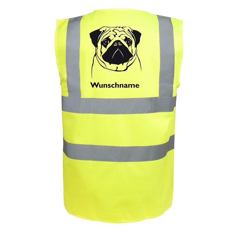 Mops - Hundesport Warnweste Sicherheitsweste mit Hundemotiv-Tierisch-tolle Geschenke