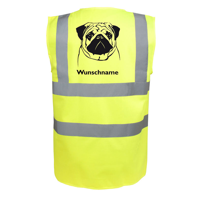 Mops - Hundesport Warnweste Sicherheitsweste mit Hundemotiv-Tierisch-tolle Geschenke-Tierisch-tolle-Geschenke