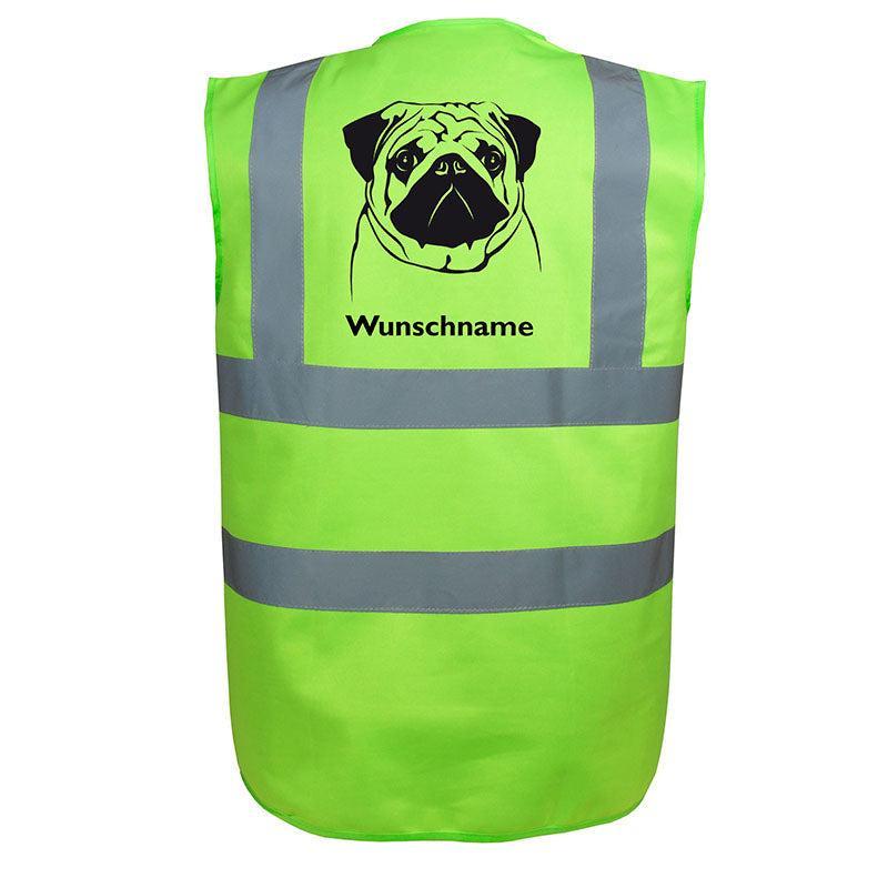 Mops - Hundesport Warnweste Sicherheitsweste mit Hundemotiv-Tierisch-tolle Geschenke-Tierisch-tolle-Geschenke