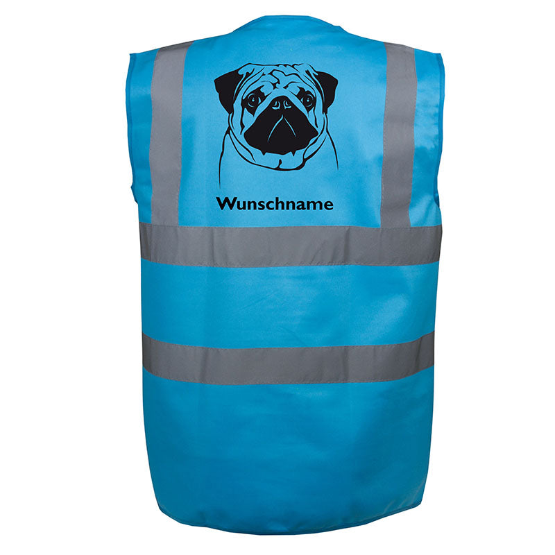 Mops - Hundesport Warnweste Sicherheitsweste mit Hundemotiv-Tierisch-tolle Geschenke-Tierisch-tolle-Geschenke