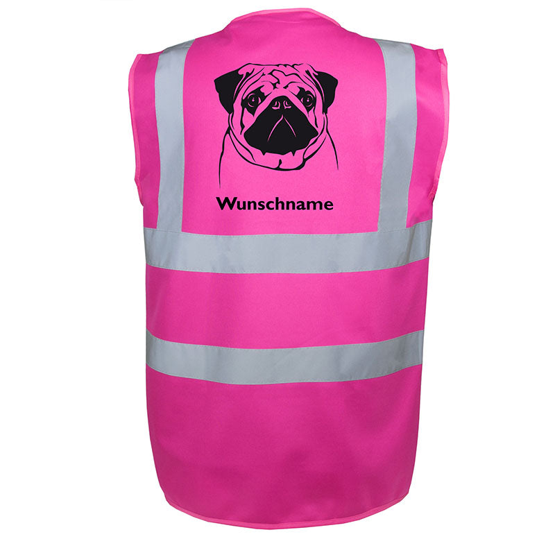 Mops - Hundesport Warnweste Sicherheitsweste mit Hundemotiv-Tierisch-tolle Geschenke-Tierisch-tolle-Geschenke