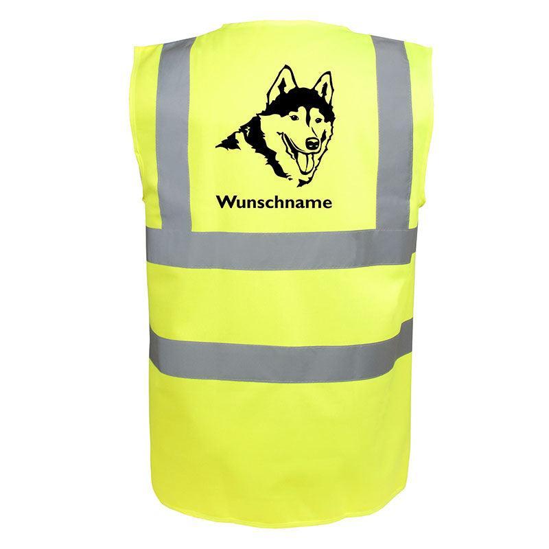 Husky Siberian - Hundesport Warnweste Sicherheitsweste mit Hundemotiv-Tierisch-tolle Geschenke