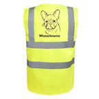 Französische Bulldogge 6 - Hundesport Warnweste Sicherheitsweste mit Hundemotiv-Tierisch-tolle Geschenke