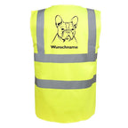 Französische Bulldogge 5 - Hundesport Warnweste Sicherheitsweste mit Hundemotiv-Tierisch-tolle Geschenke