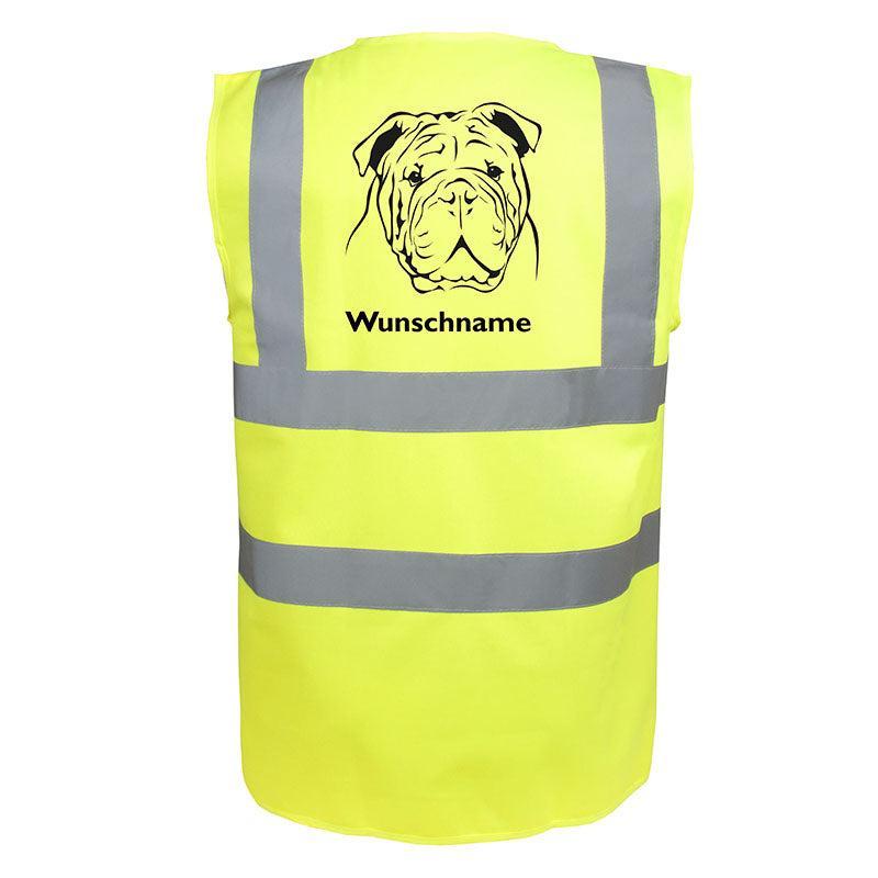 Englische Bulldogge - Hundesport Warnweste Sicherheitsweste mit Hundemotiv-Tierisch-tolle Geschenke