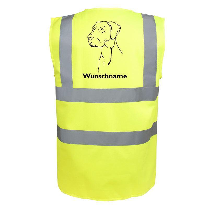 Dänische Dogge - Hundesport Warnweste Sicherheitsweste mit Hundemotiv-Tierisch-tolle Geschenke