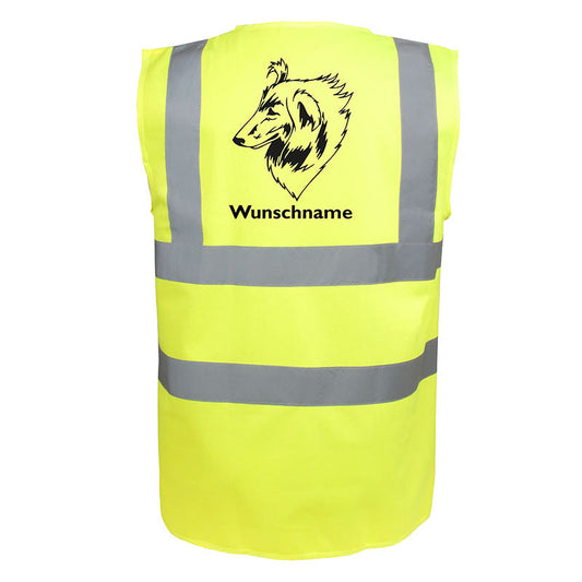 Collie 3 - Hundesport Warnweste Sicherheitsweste mit Hundemotiv-Tierisch-tolle Geschenke-Tierisch-tolle-Geschenke