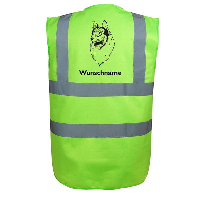 Collie 2 - Hundesport Warnweste Sicherheitsweste mit Hundemotiv-Tierisch-tolle Geschenke-Tierisch-tolle-Geschenke