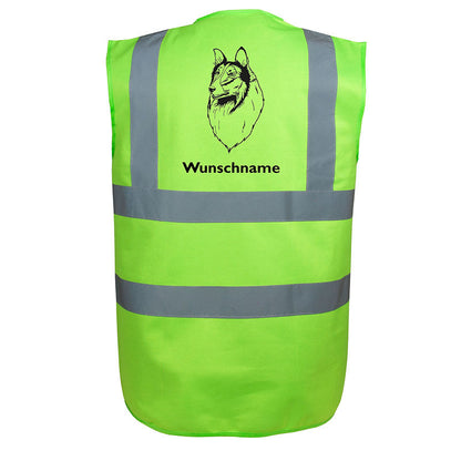 Collie 2 - Hundesport Warnweste Sicherheitsweste mit Hundemotiv-Tierisch-tolle Geschenke-Tierisch-tolle-Geschenke