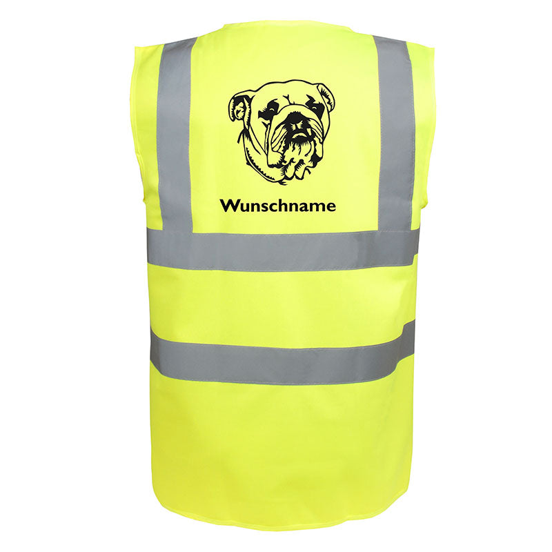 American Bulldog - Hundesport Warnweste Sicherheitsweste mit Hundemotiv-Tierisch-tolle Geschenke-Tierisch-tolle-Geschenke