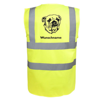 American Bulldog - Hundesport Warnweste Sicherheitsweste mit Hundemotiv-Tierisch-tolle Geschenke-Tierisch-tolle-Geschenke