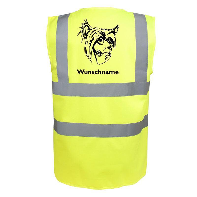 Chinesischer Schopfhund - Hundesport Warnweste Sicherheitsweste mit Hundemotiv-Tierisch-tolle Geschenke