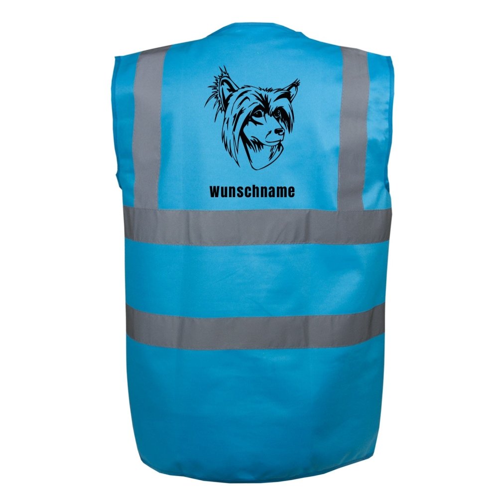 Chinesischer Schopfhund - Hundesport Warnweste Sicherheitsweste mit Hundemotiv-Tierisch-tolle Geschenke-Tierisch-tolle-Geschenke