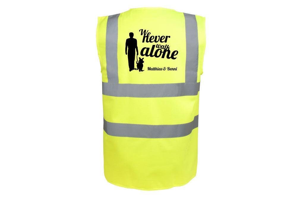 Hundesport Warnweste Sicherheitsweste: Never walk alone 3-Tierisch-tolle Geschenke-Tierisch-tolle-Geschenke