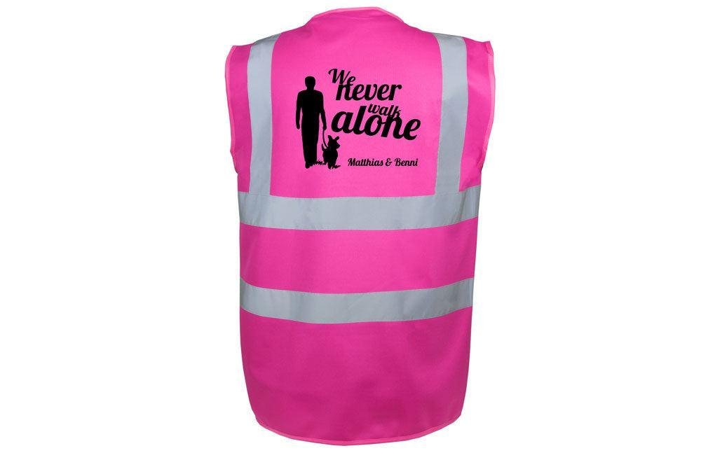 Hundesport Warnweste Sicherheitsweste: Never walk alone 3-Tierisch-tolle Geschenke-Tierisch-tolle-Geschenke