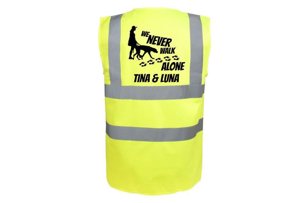 Hundesport Warnweste Sicherheitsweste: Never walk alone 1-Tierisch-tolle Geschenke-Tierisch-tolle-Geschenke