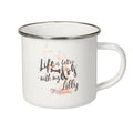 Emaille Becher - Life is better mit Wunschname-Tierisch-tolle Geschenke-Tierisch-tolle-Geschenke