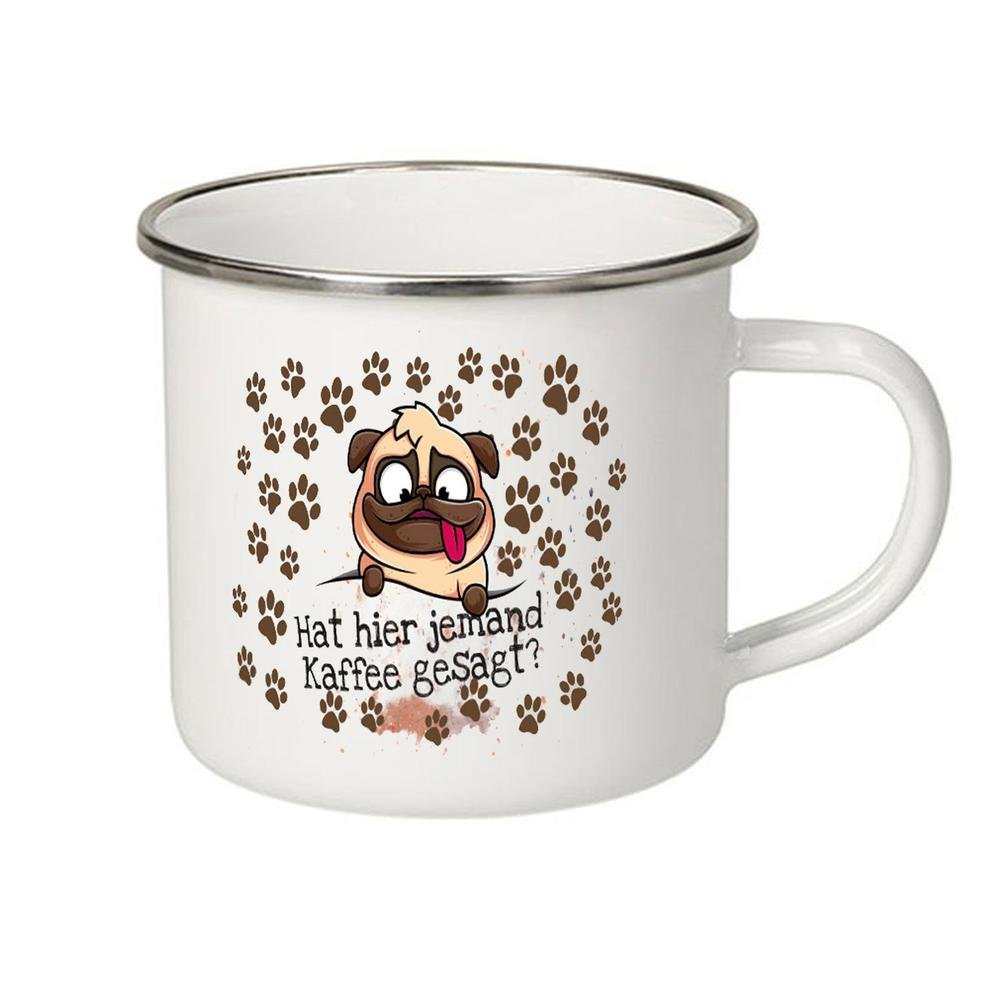 Emaille Becher - Hat hier jemand Kaffee gesagt?-Tierisch-tolle Geschenke-Tierisch-tolle-Geschenke