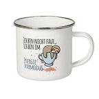 Emaille Becher - Ich bin nicht faul, ich bin im Energiesparmodus-Tierisch-tolle Geschenke-Tierisch-tolle-Geschenke