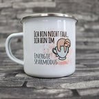 Emaille Becher - Ich bin nicht faul, ich bin im Energiesparmodus-Tierisch-tolle Geschenke-Tierisch-tolle-Geschenke