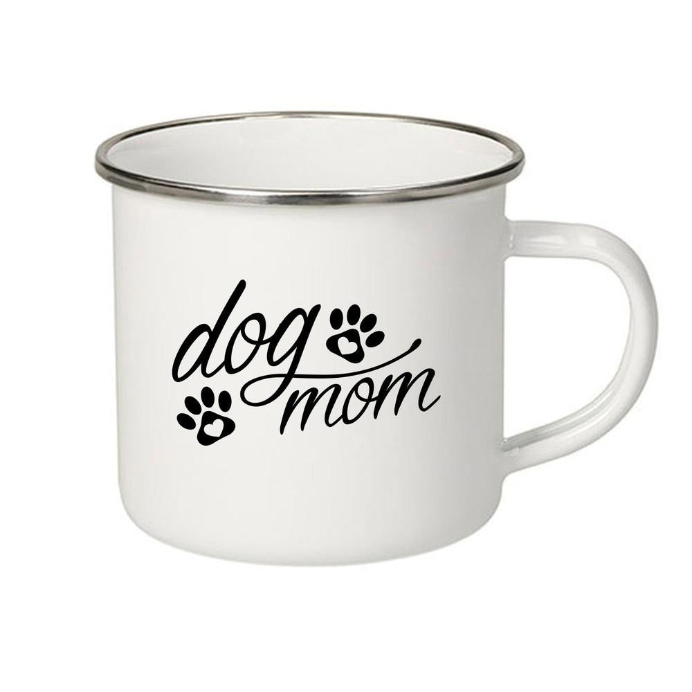 Emaille Becher - dog mom mit Wunschname-Tierisch-tolle Geschenke-Tierisch-tolle-Geschenke
