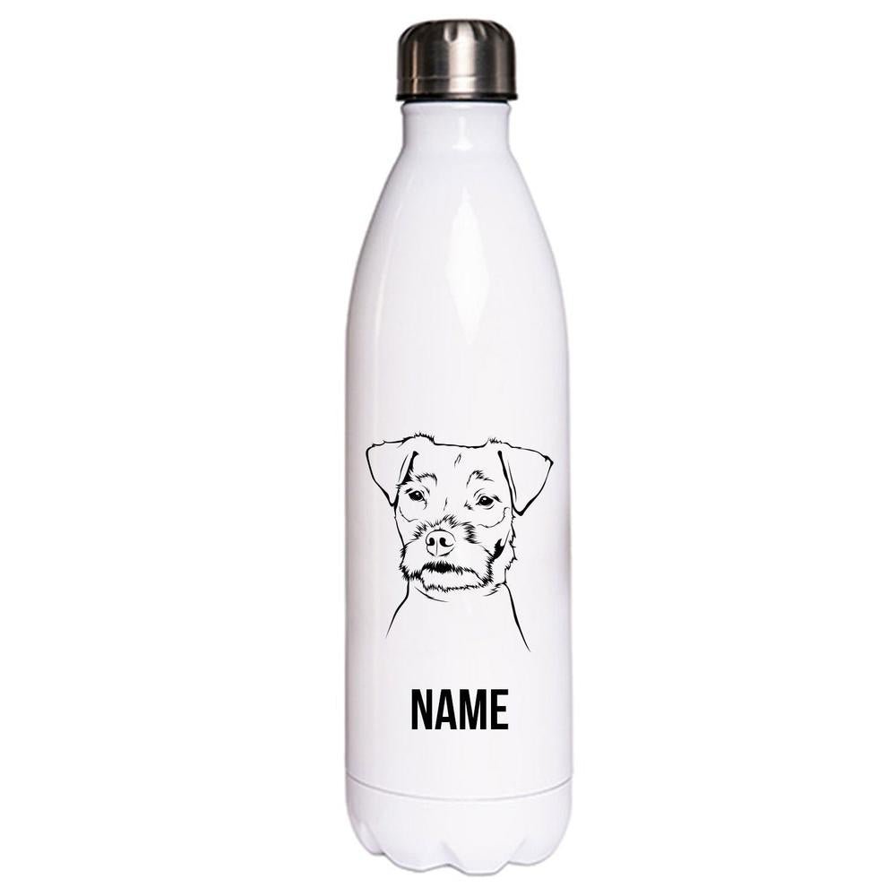 Jack Russel Terrier 2 - Edelstahl Thermosflasche 750 ml mit Namen-Tierisch-tolle Geschenke-Tierisch-tolle-Geschenke
