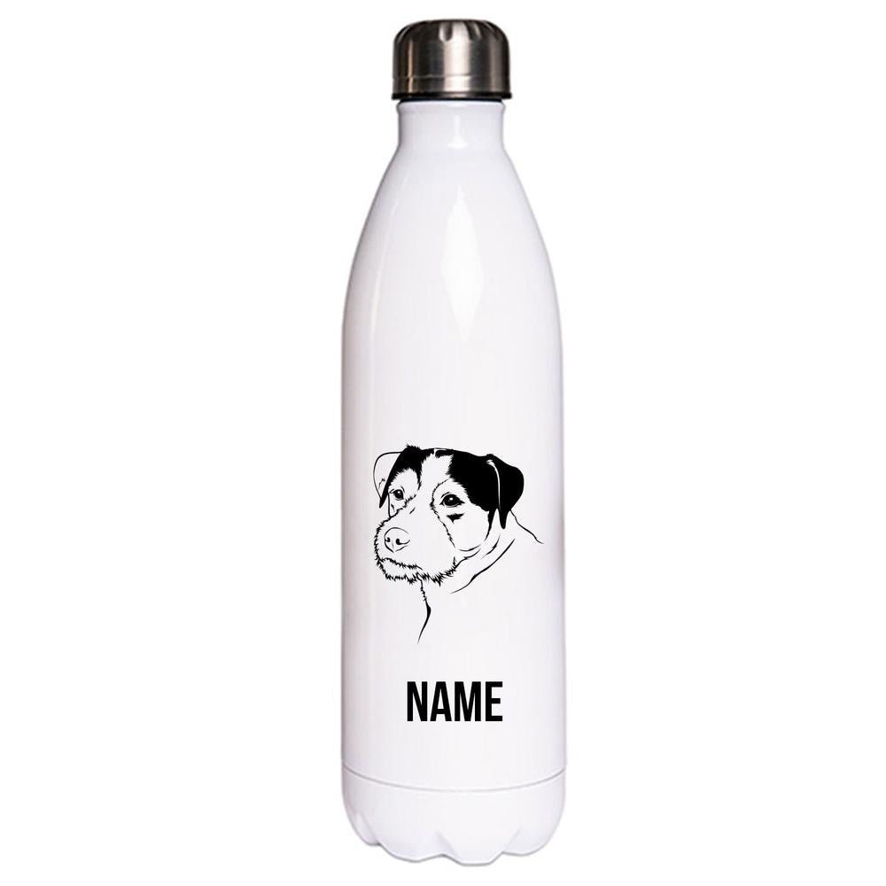 Jack Russel Terrier - Edelstahl Thermosflasche 750 ml mit Namen-Tierisch-tolle Geschenke-Tierisch-tolle-Geschenke