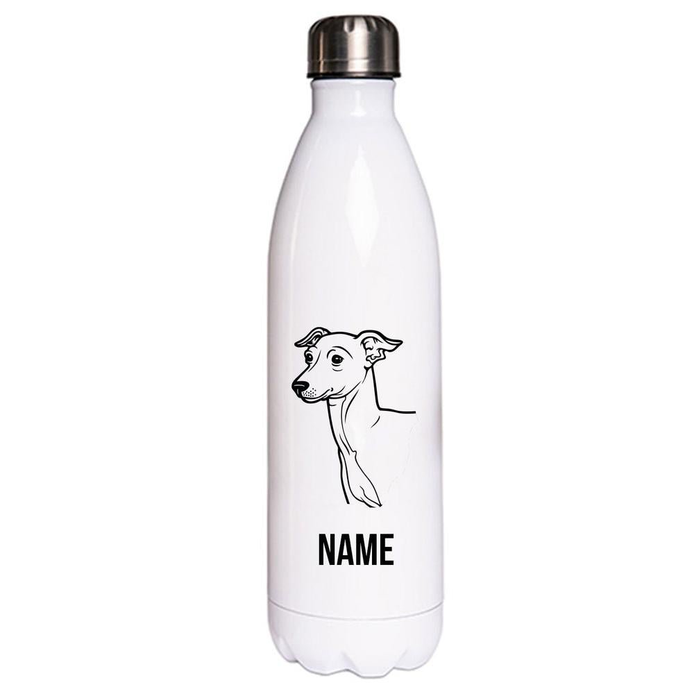 Italian Greyhound - Edelstahl Thermosflasche 750 ml mit Namen-Tierisch-tolle Geschenke-Tierisch-tolle-Geschenke