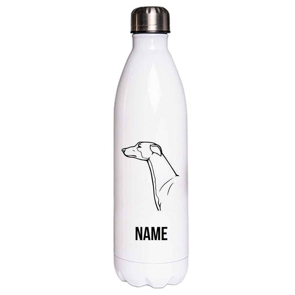 Greyhound - Edelstahl Thermosflasche 750 ml mit Namen-Tierisch-tolle Geschenke-Tierisch-tolle-Geschenke