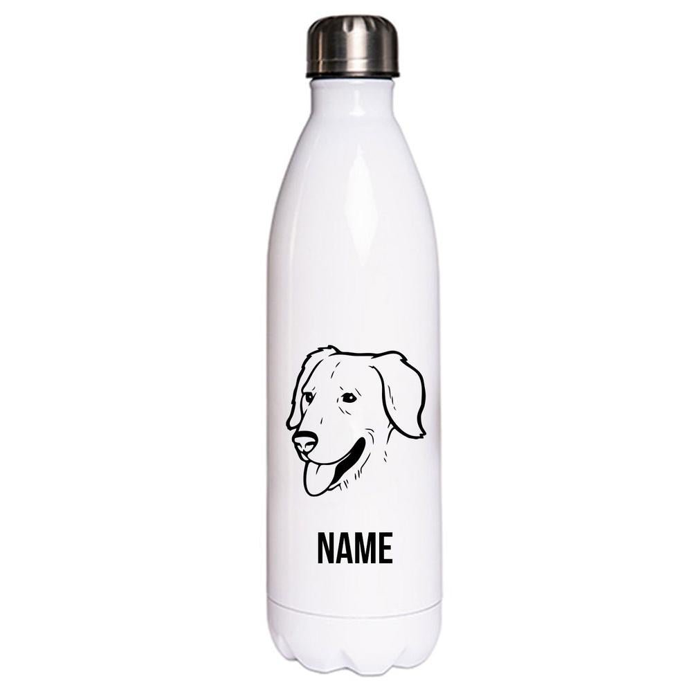Golden Retriever 3 - Edelstahl Thermosflasche 750 ml mit Namen-Tierisch-tolle Geschenke-Tierisch-tolle-Geschenke