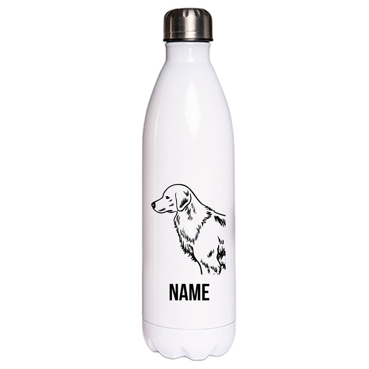 Golden Retriever 2 - Edelstahl Thermosflasche 750 ml mit Namen-Tierisch-tolle Geschenke-Tierisch-tolle-Geschenke