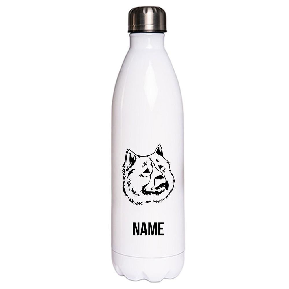 Eurasier - Edelstahl Thermosflasche 750 ml mit Namen-Tierisch-tolle Geschenke-Tierisch-tolle-Geschenke
