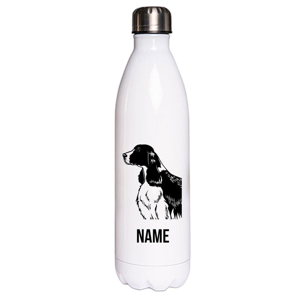 English Springer Spaniel - Edelstahl Thermosflasche 750 ml mit Namen-Tierisch-tolle Geschenke-Tierisch-tolle-Geschenke