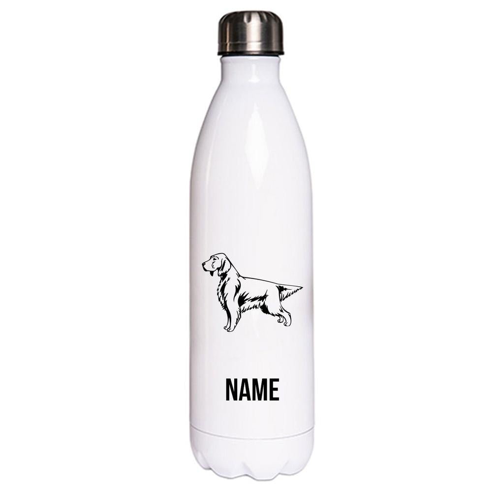 English Setter - Edelstahl Thermosflasche 750 ml mit Namen-Tierisch-tolle Geschenke-Tierisch-tolle-Geschenke