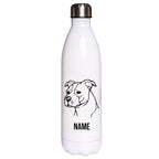 American Staffordshire Terrier unkupiert - Edelstahl Thermosflasche 750 ml mit Namen-Tierisch-tolle Geschenke-Tierisch-tolle-Geschenke