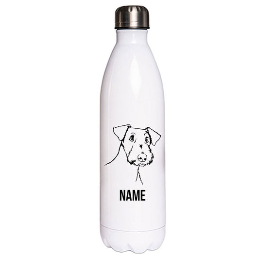 Airedale Terrier 3 - Edelstahl Thermosflasche 750 ml mit Namen-Tierisch-tolle Geschenke-Tierisch-tolle-Geschenke