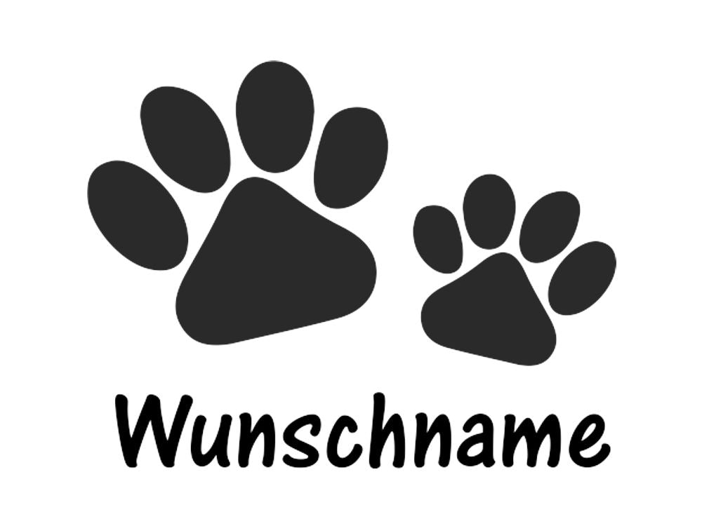 Auto Aufkleber: 2 Pfoten Wunschname-Tierisch tolle Geschenke