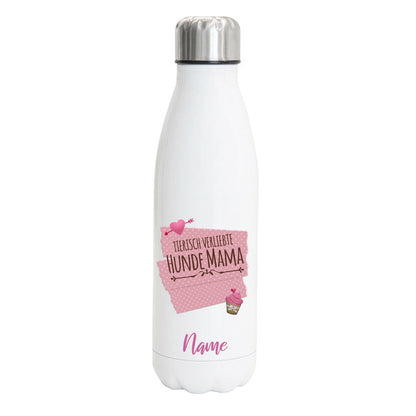 Hundemama - Edelstahl Thermosflasche 750 ml mit Namen-Tierisch-tolle Geschenke-Tierisch-tolle-Geschenke