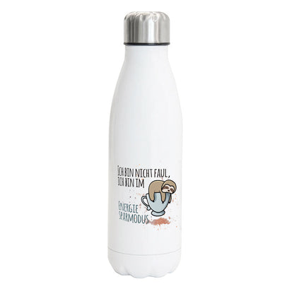 Ich bin nicht faul - Edelstahl Thermosflasche 750 ml-Tierisch-tolle Geschenke-Tierisch-tolle-Geschenke