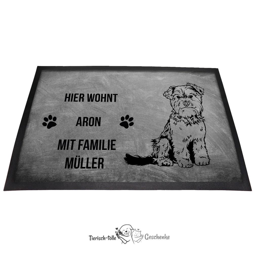 Yorkshire Terrier 2 - Fußmatte - Schmutzfangmatte - 40 x 60 cm-Tierisch-tolle Geschenke-Tierisch-tolle-Geschenke